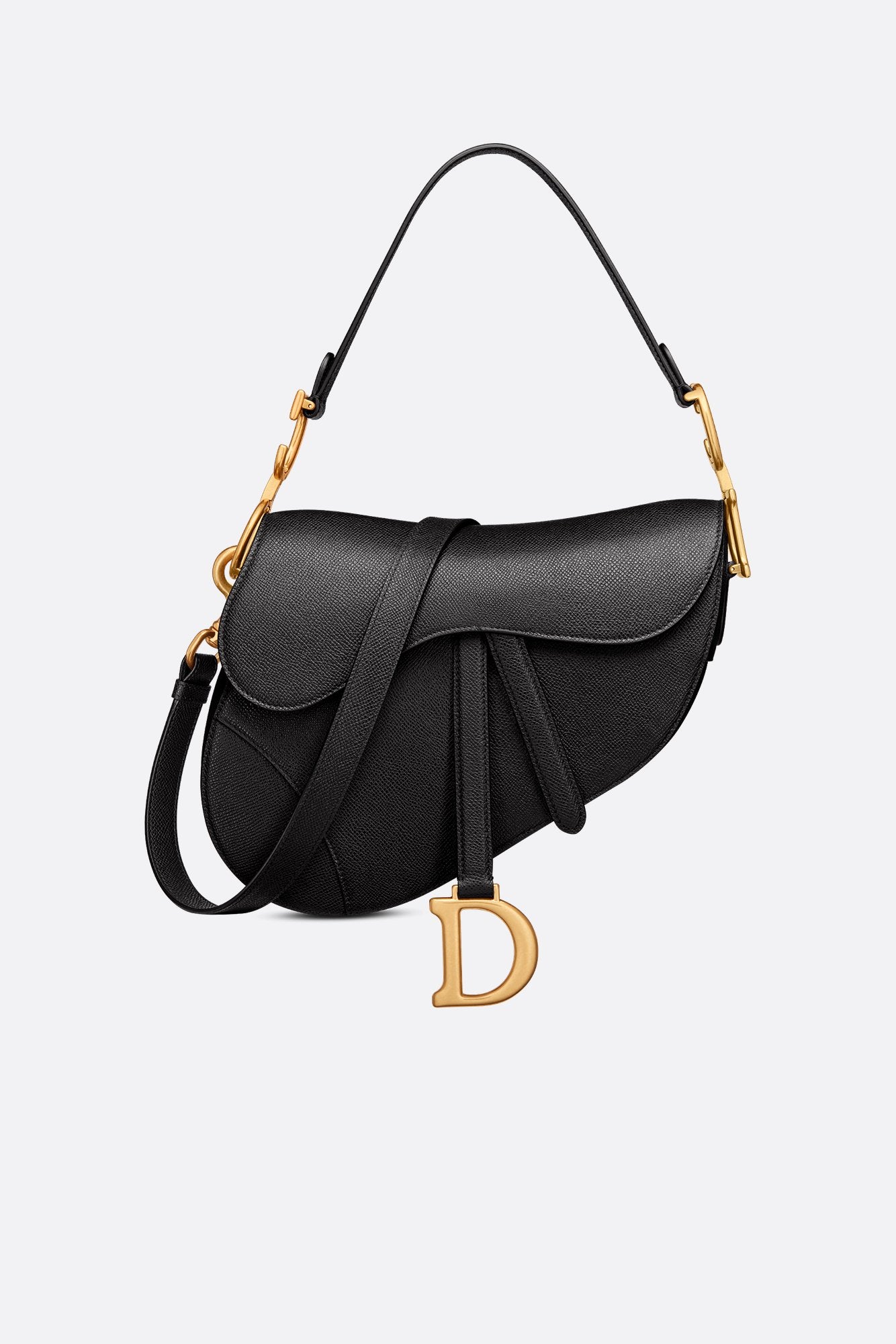 Mini Saddle Dior en Calfskin Negro